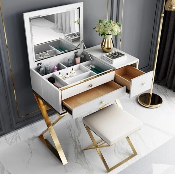 White Adjustable Dresser Set