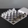 Orange and whit chess board