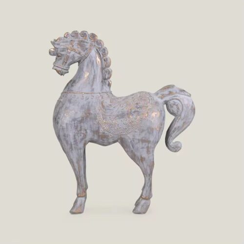 Polyresin white horse