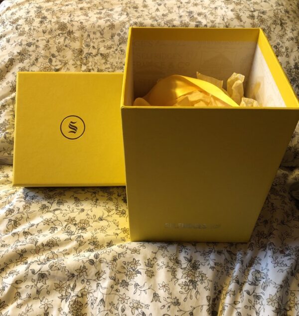 Yellow selfridges box