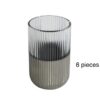 Two Toned Black Line Pattern Drinking Cup