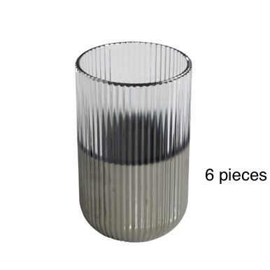 IMG_0515 Two Toned Black Line Pattern Drinking Cup