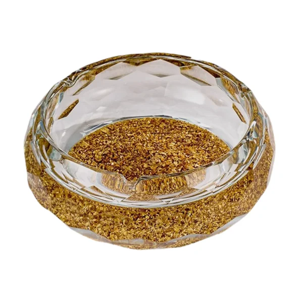 Gold flakes ash tray (s/s)