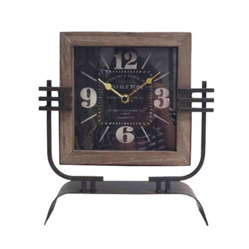 Black Rectangular Table Clock