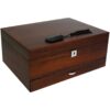 Wooden jewelry box with bottom drawer