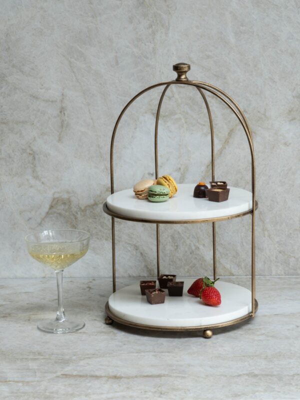 2 tier dessert stand