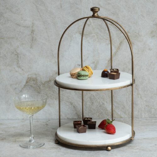 2 tier dessert stand