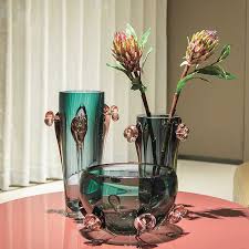 Aquatic Green Glass Vase - m/s