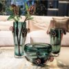 Aquatic Green Glass Vase