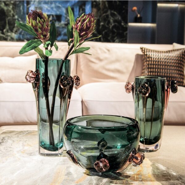 Aquatic Green Glass Vase