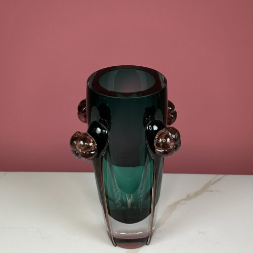 Aquatic Green Glass Vase - m/s