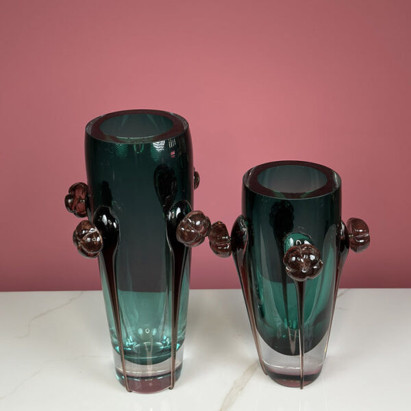 Aquatic Green Glass Vase - m/s