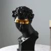 Golden Mask David Head Sculpture