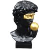 Bust Of David Sculpture With Golden Ball