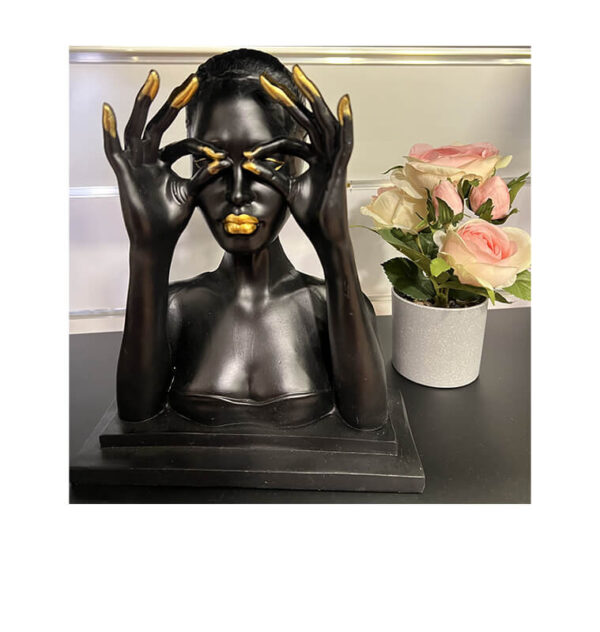 Black Lady Looking Gold Lips