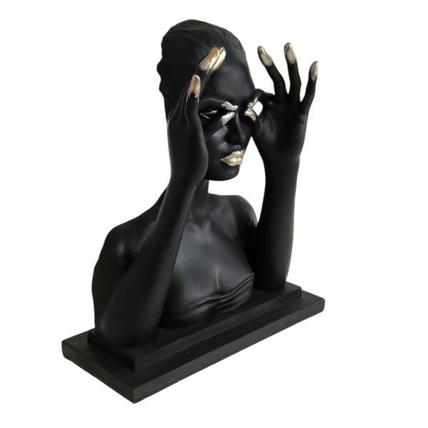 Black Lady Looking Gold Lips