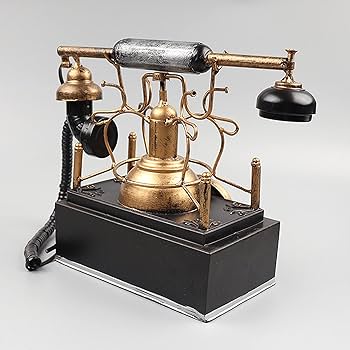 Gold And Black Antique Telephone