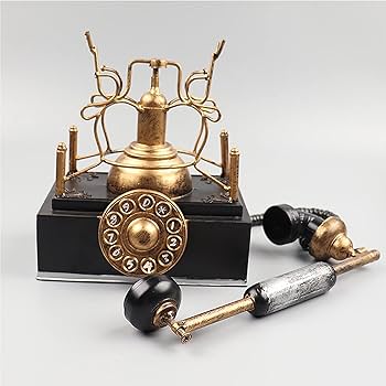 Gold And Black Antique Telephone