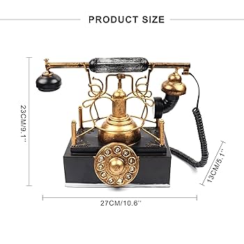 Gold And Black Antique Telephone