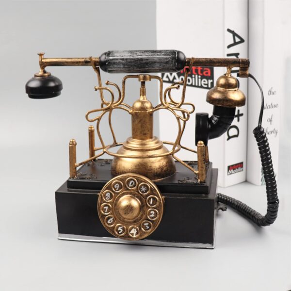 Gold And Black Antique Telephone