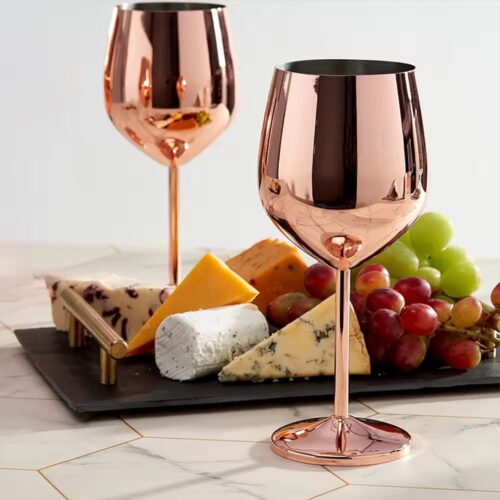 Rose gold champagne glass