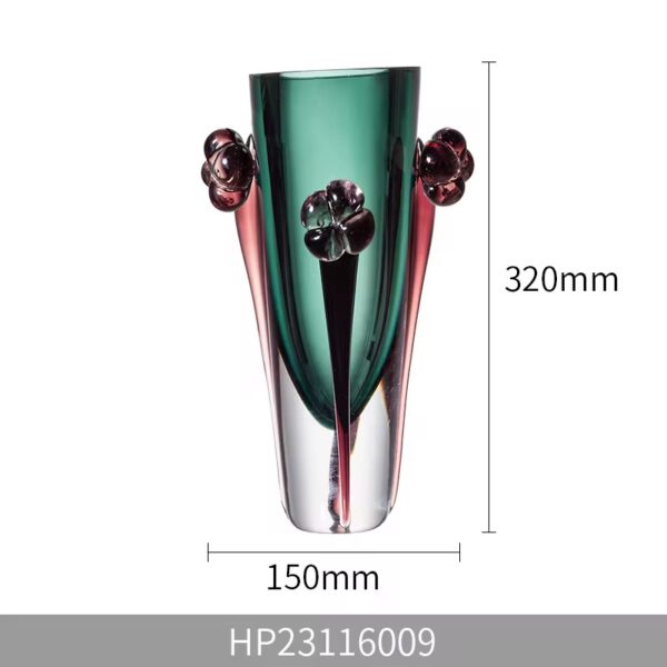 Aquatic Green Glass Vase - m/s