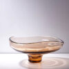 Amber Flat Glass Vase