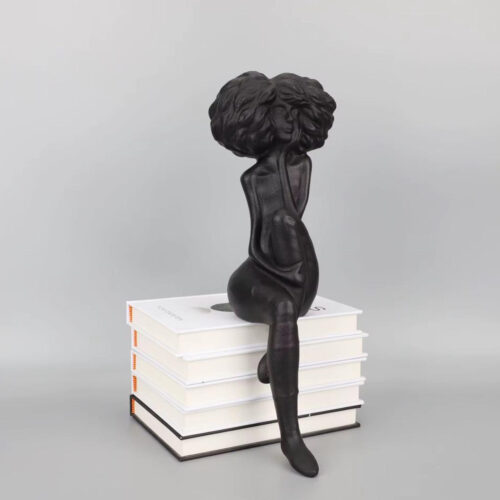 Black Afro Woman On A White Base