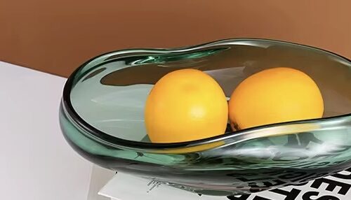 Crystal sapphire fruit bowl