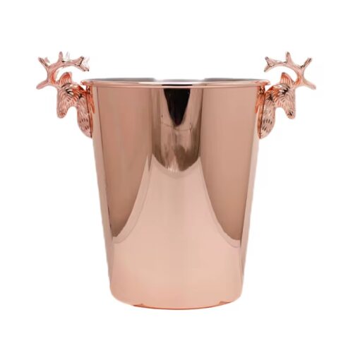 IMG_5977 Rose gold ice bucket with deer head handle