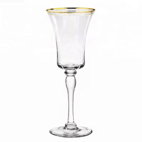 Gold Rim Wine Glass