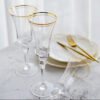 Gold Rim Wine Glass