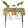 Glass Vase With Wooden Stand