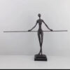 Metallic Woman With Stick Figurine