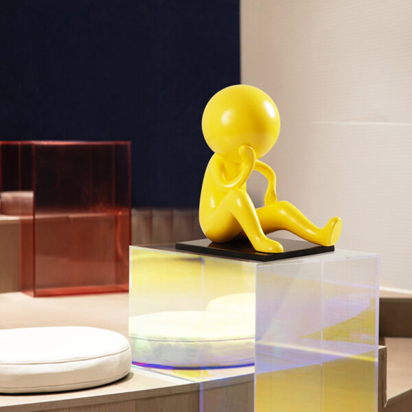 Yellow Thinking Figurine