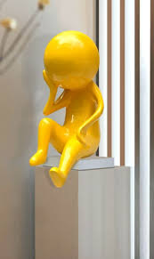 Yellow Thinking Figurine