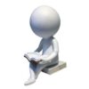 White Reading Figurine