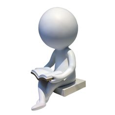 White Reading Figurine