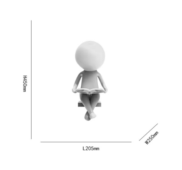White Reading Figurine
