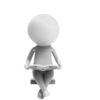 White Reading Figurine
