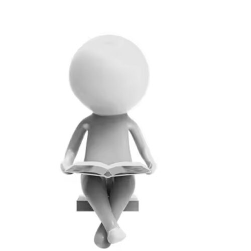 White Reading Figurine