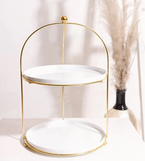 2 tier dessert stand