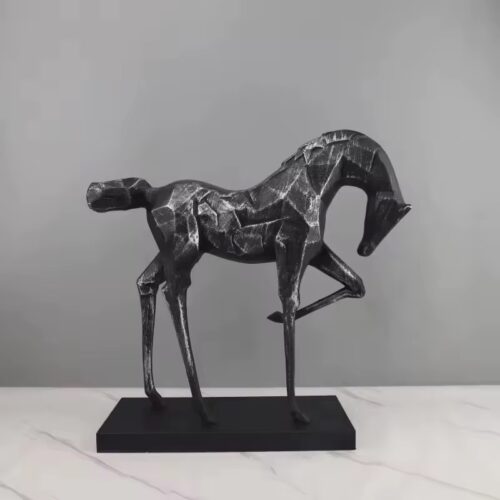 Bowing horse figurine